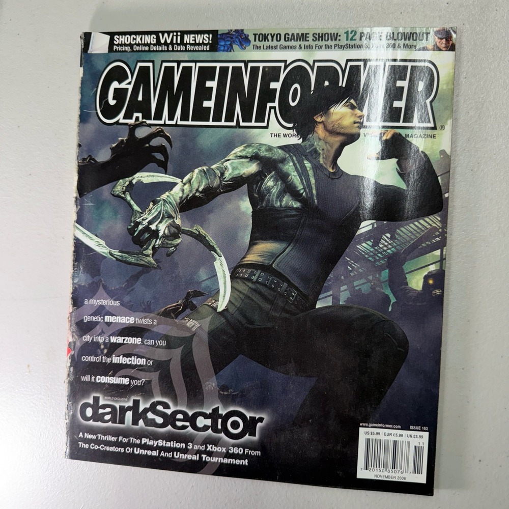 Game Informer Magazine Issue 163 November 2006 Dark Sector PS3 Wii Xbox 360 News